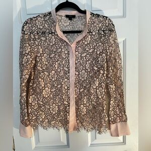 J. Crew Floral Lace Blouse